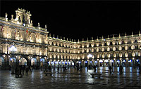 Plaza Mayor de Salamanca de Noche. JuanmaGColinas. Plumilla Berciano