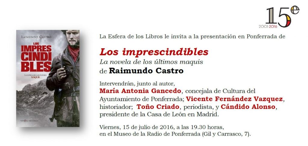 Invitacion Los Imprescindibles de Raimundo Castro