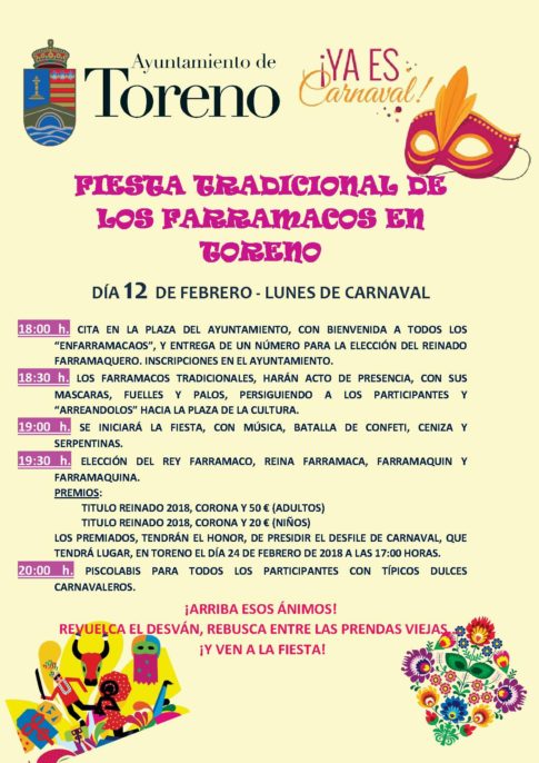 Fiesta Tradicional de los Farramacos en Toreno. Plumilla Berciano
